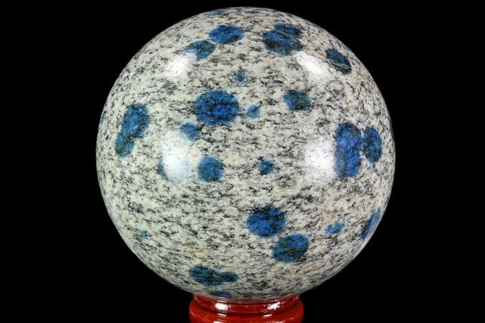 Polished K Granite (Granite With Azurite) Sphere - Pakistan #109758